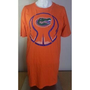 Florida Gators Fanatics Mens T-Shirt Orange Blue Crew Neck 100% Cotton Tee Large